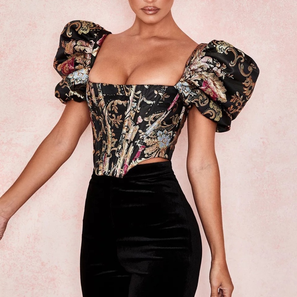 New Jacquard puff hand top - Picture 2 of 7